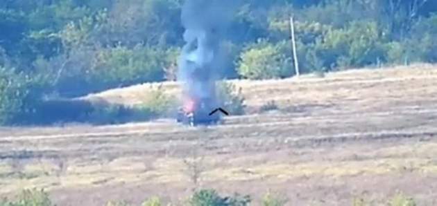 ВСУ на Донбассе уничтожили КАМаз с зениткой террористов