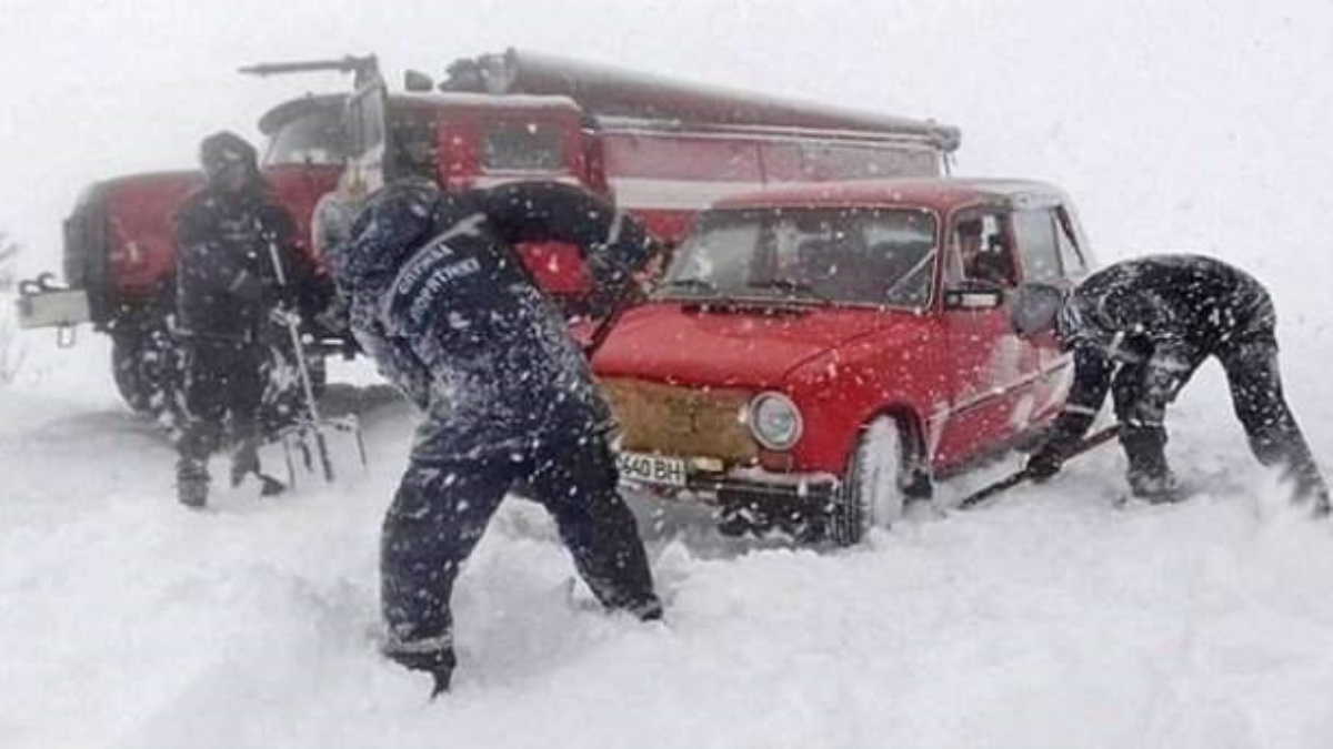 Затор в 22 км и погибшие животные: что принесли в Украину снегопады