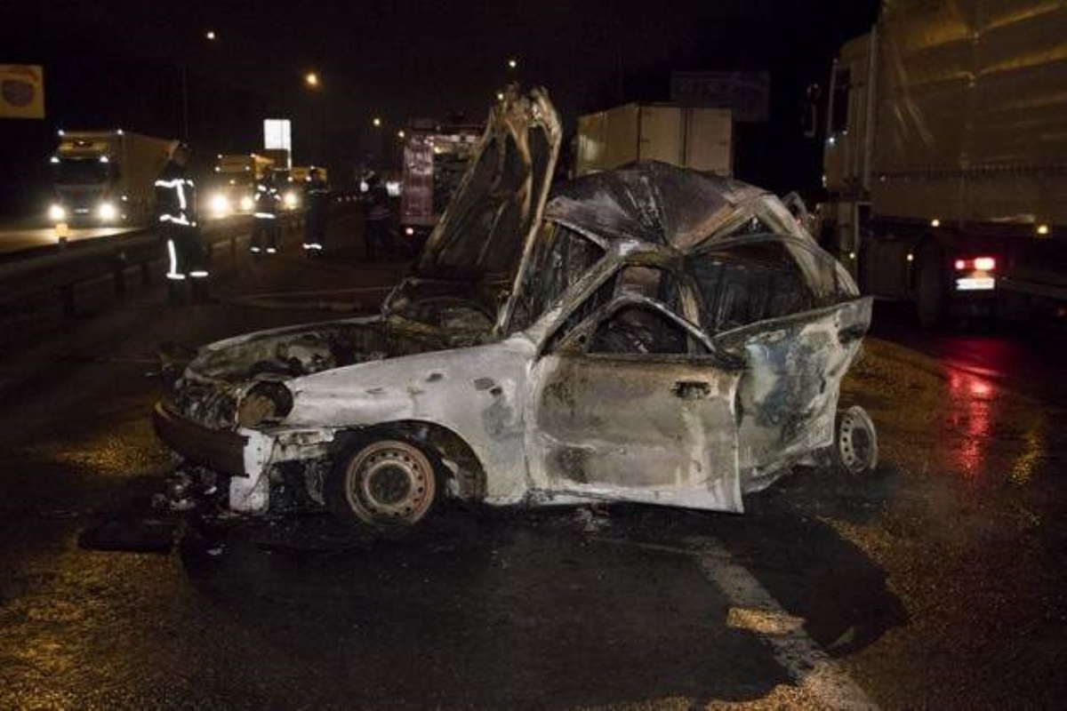 В Киеве женщина заживо сгорела в такси