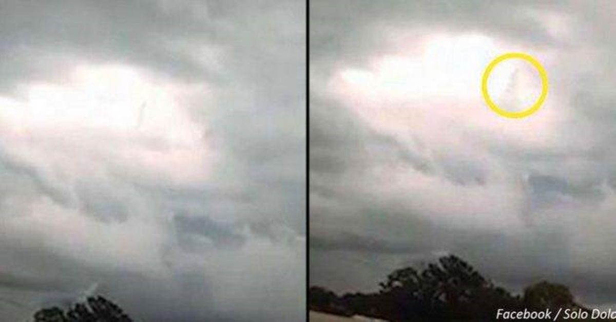 Прогуливался по облакам: женщина случайно сняла на видео ″«человека с неба»