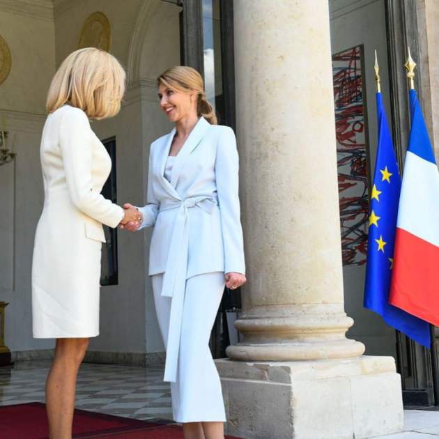 Елена Зеленская покорила сеть образом на встрече с первой леди Франции
