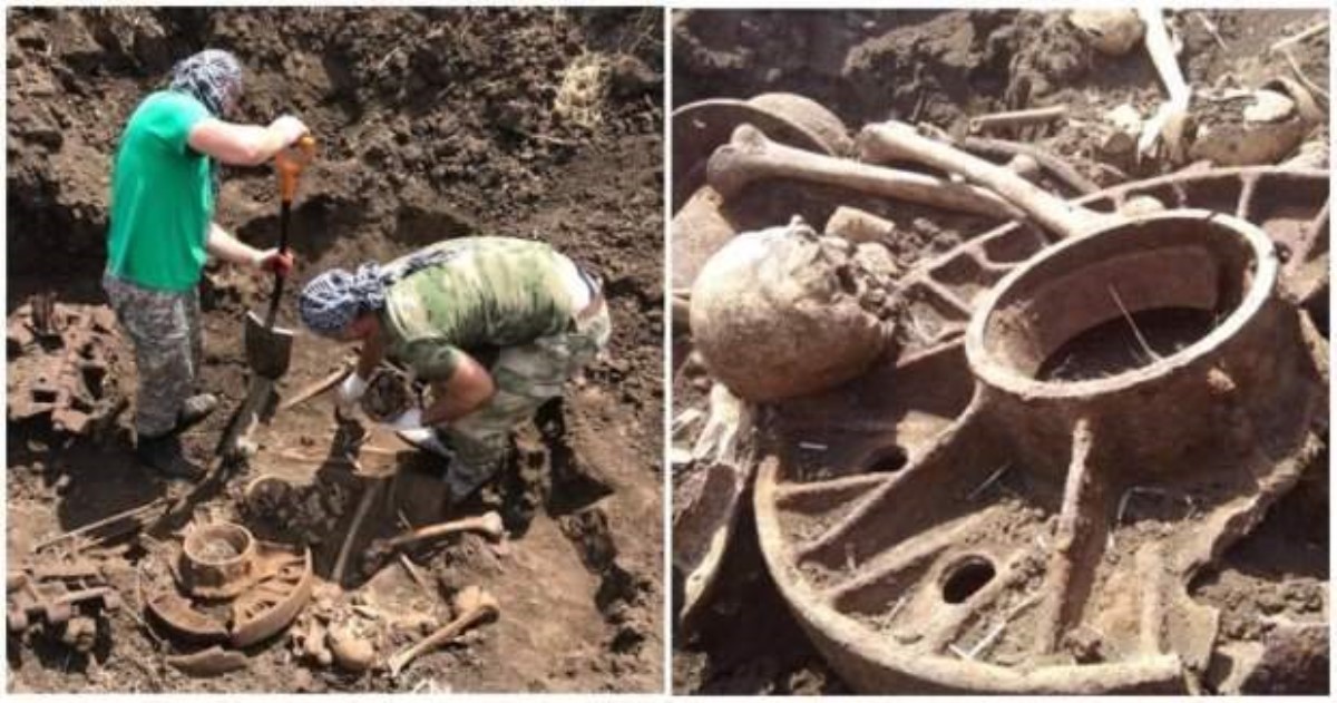 Обнаружен танк времен Второй мировой с экипажем внутри