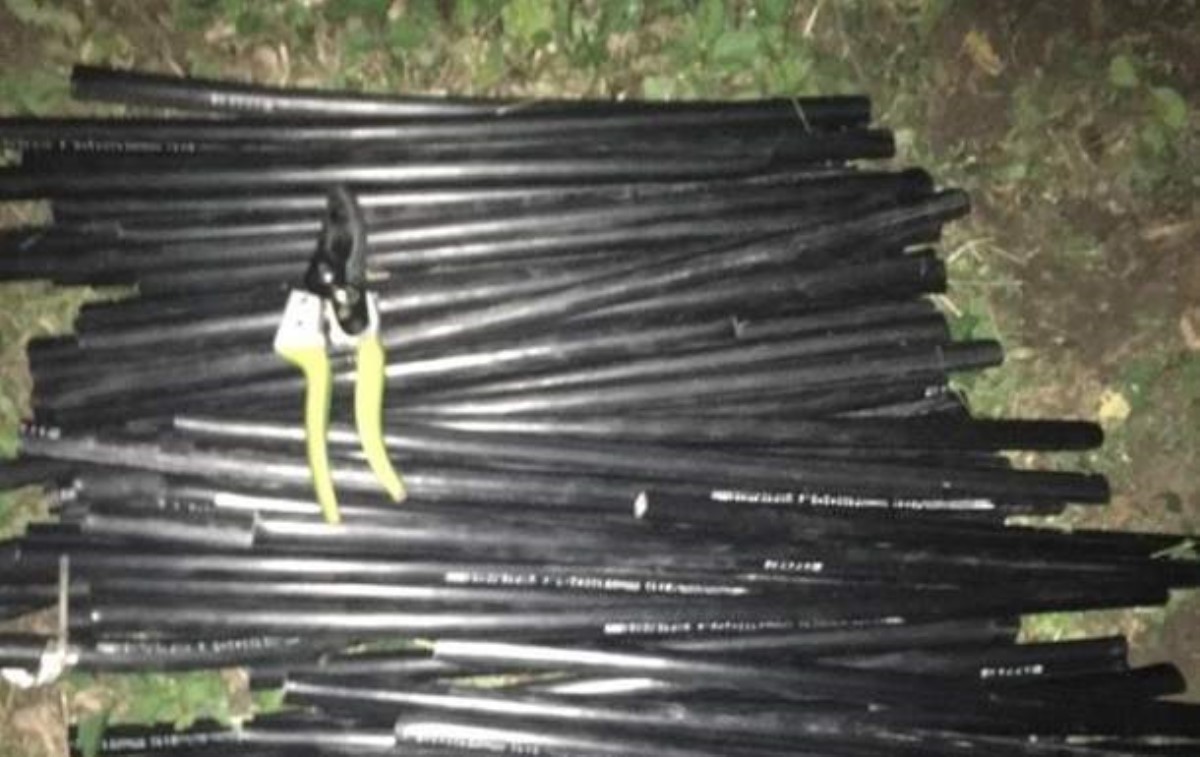 В Киеве украли 80 метров кабеля правительственной связи. Фото