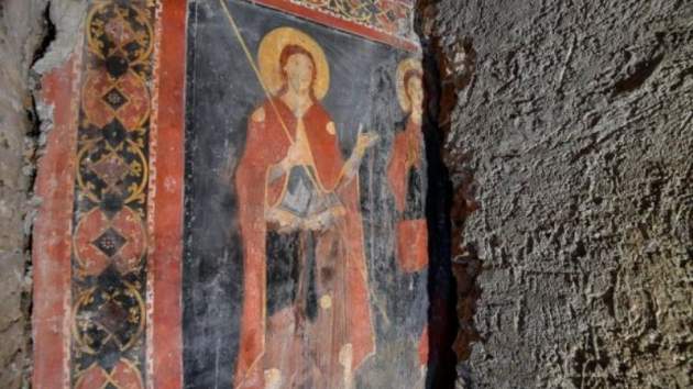 В Италии нашли фреску с Иисусом Христом возрастом 9 веков