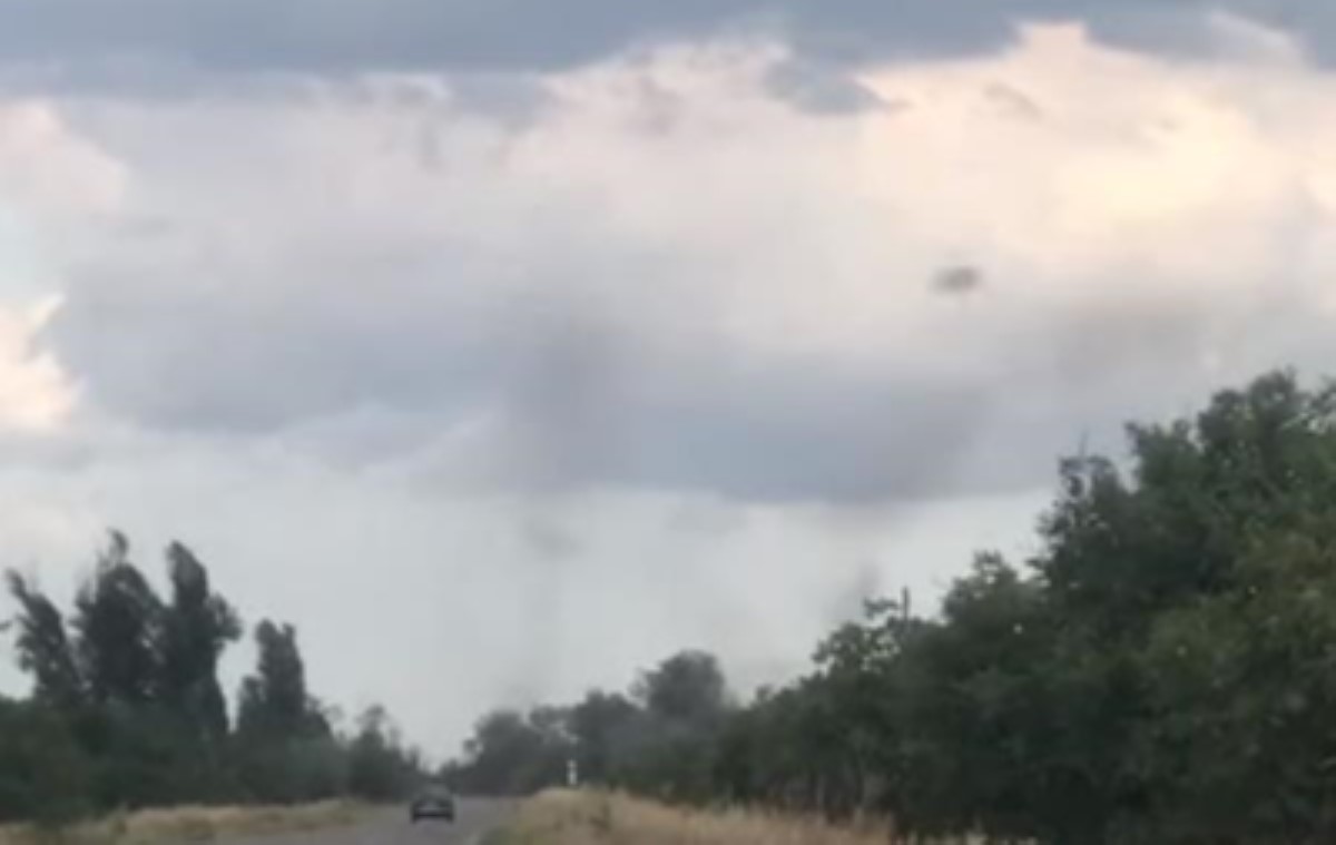 По Мелитополем поднялся "смерч" из насекомых. Видео