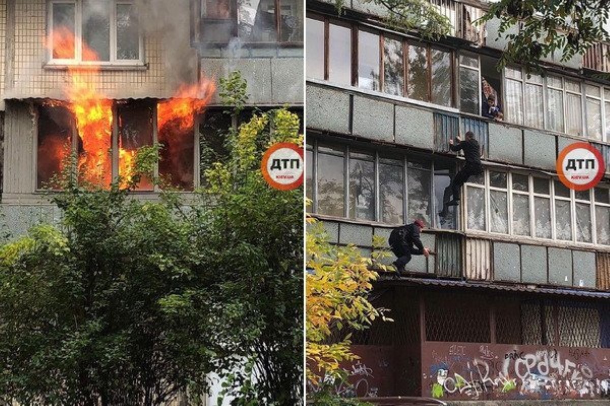 "Дети вылазили из окон": В Киеве вспыхнул пожар в жилом доме