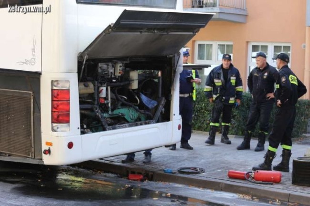 В Польше горел автобус с украинцами