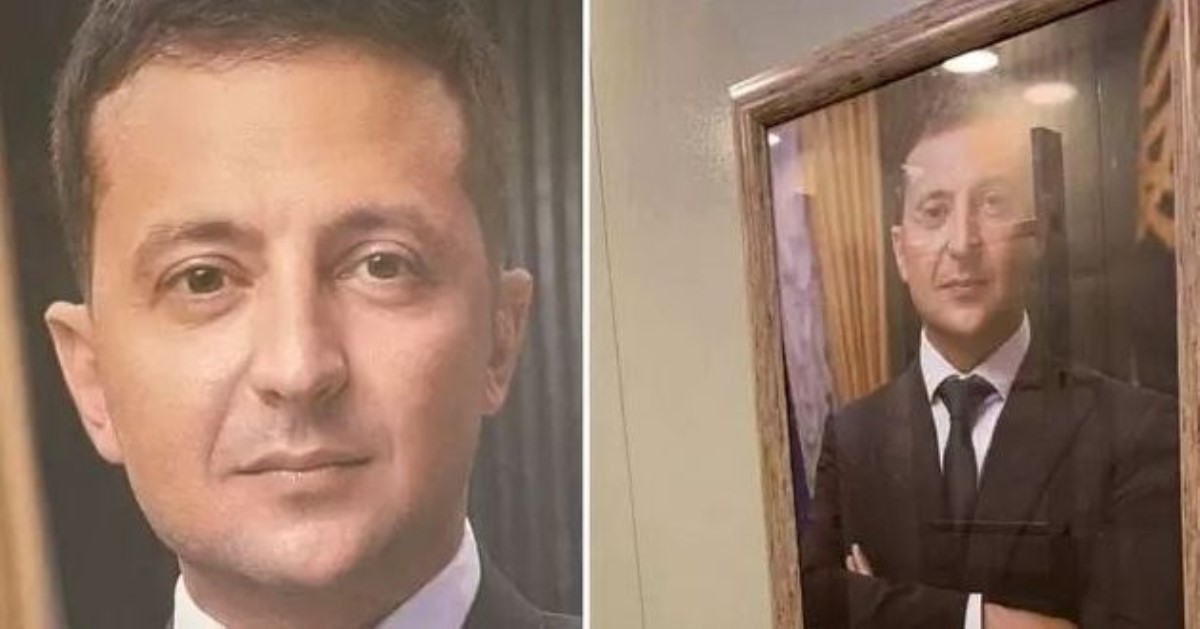 "Как живой": портрет Зеленского в лифте ошарашил украинцев