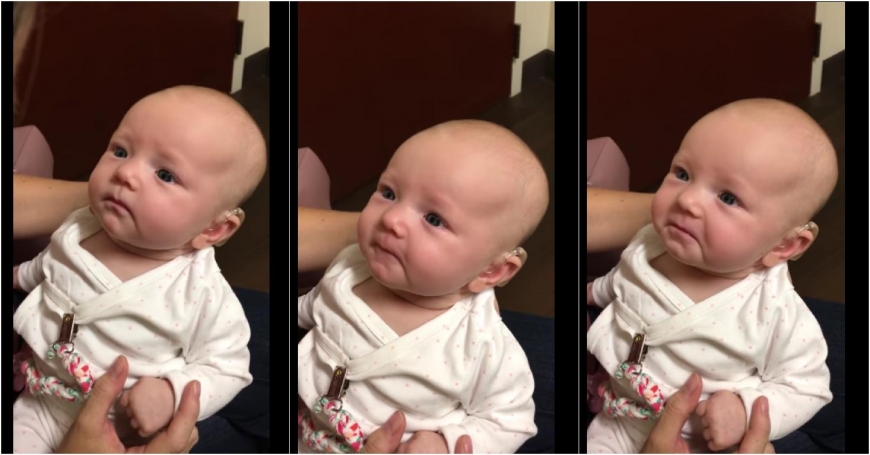 Реакция малыша с дефектом слуха, впервые услышавшего маму, впечатлила Сеть
