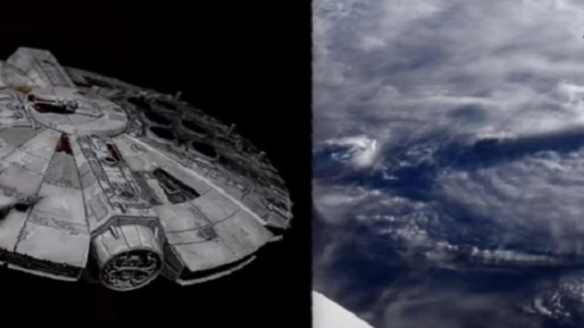 Камеры МКС сняли НЛО, похожий на «Сокола тысячелетия»