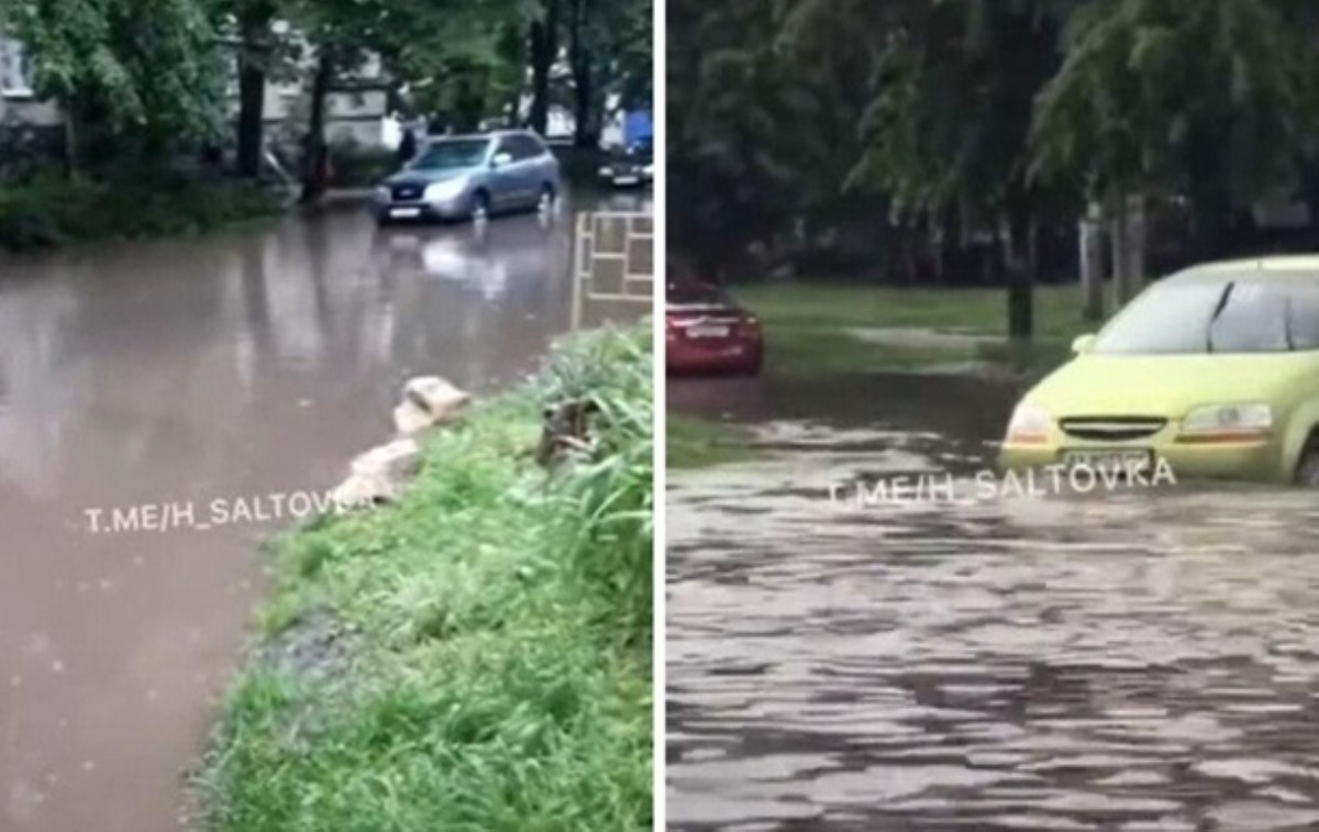 Харьков "ушел под воду" из-за ливня. Видео