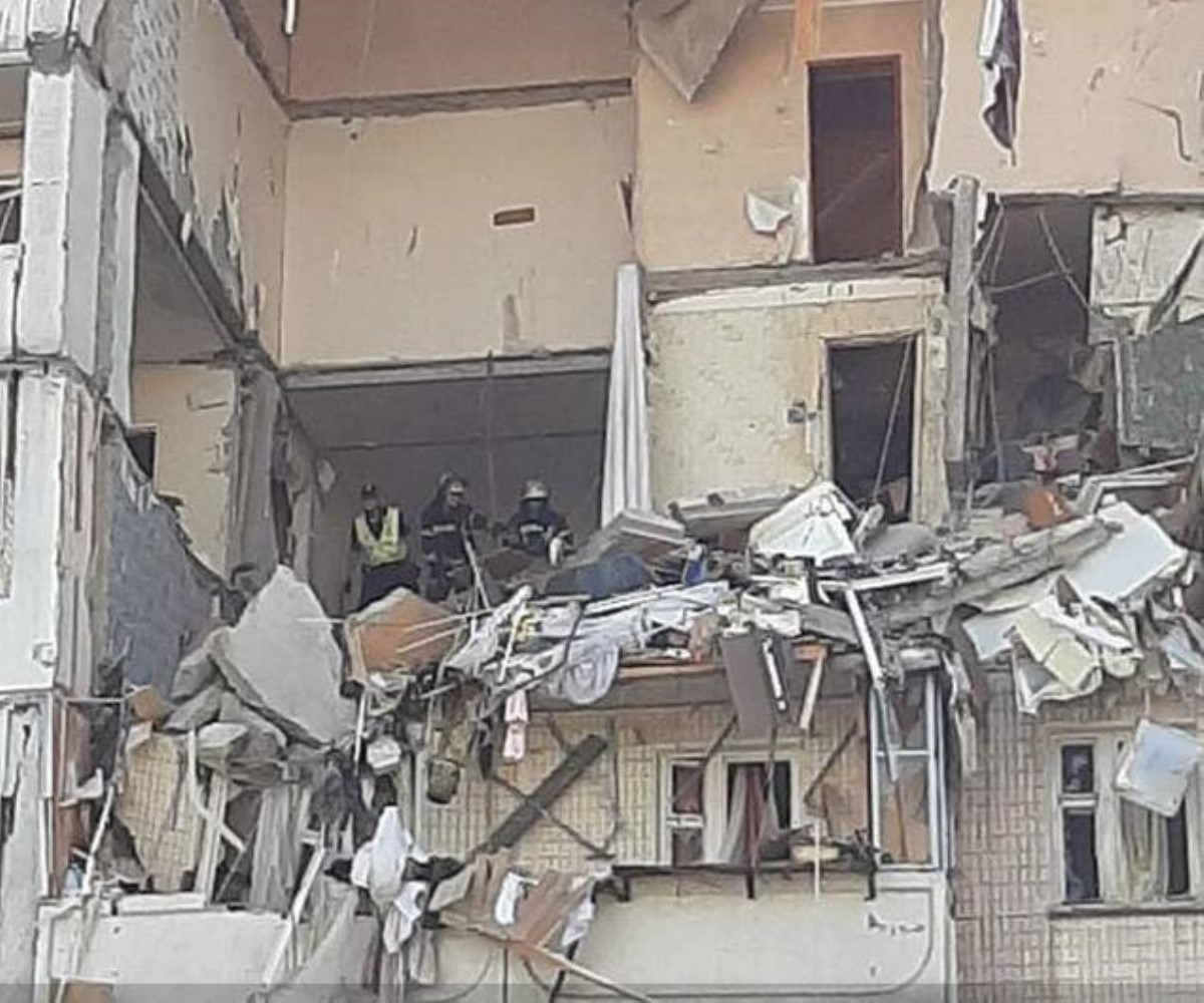 Взрыв дома в Киеве: камера зафиксировала момент трагедии