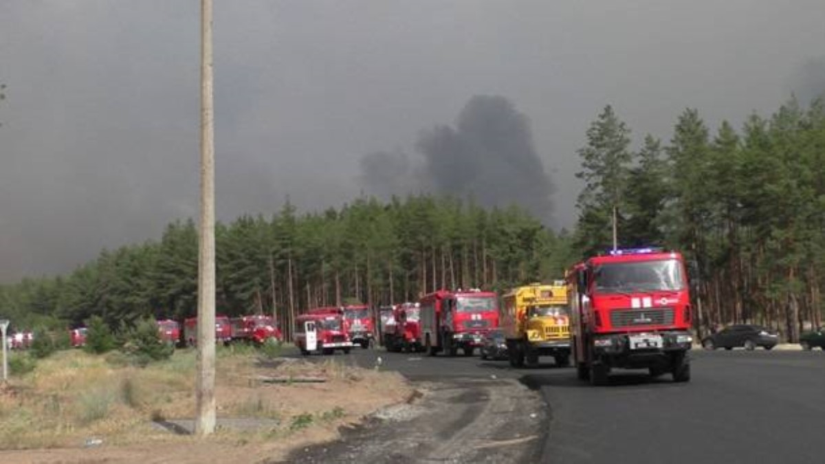 Пожары в Луганской области: фото с места событий