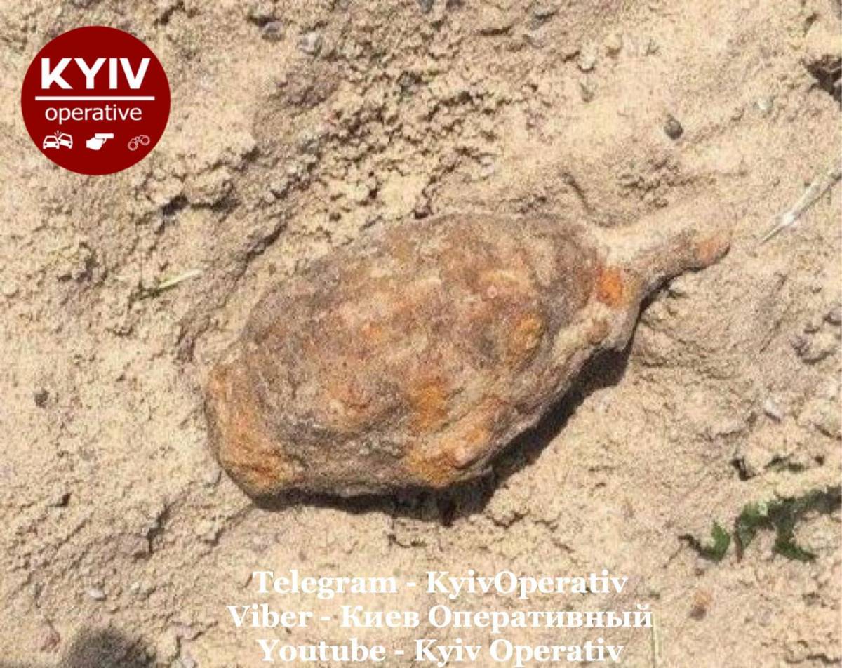 В Киеве в детской песочнице нашли боевую гранату