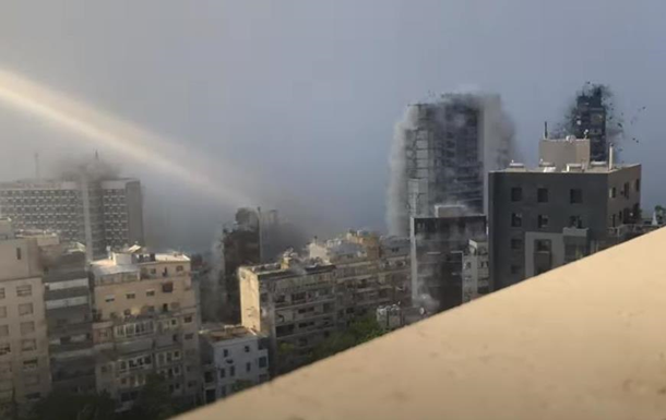 Взрыв в Бейруте удалось заснять в высоком качестве