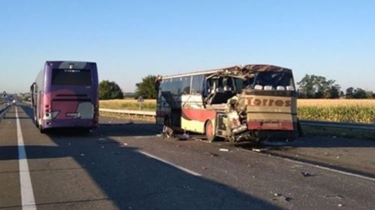 В Кировоградской области столкнулись автобусы