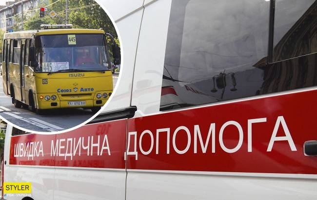 В Киеве маршрутчик "выронил" из автобуса пассажирку