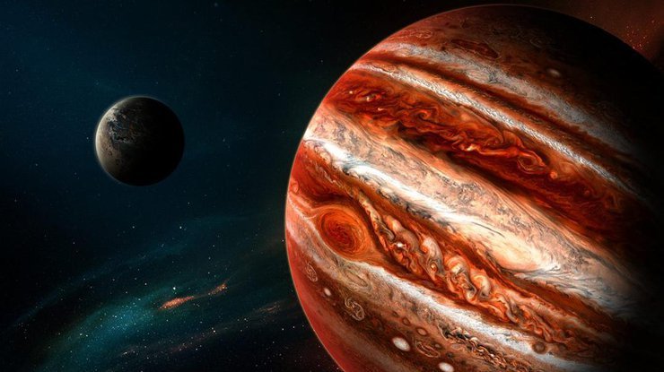Как выглядит на Юпитере солнечное затмение