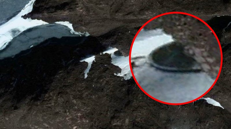 В Антарктиде видели загадочный объект идеально круглой формы