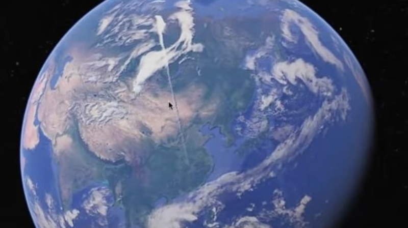С помощью Google Earth найден непонятный объект длиной 5 тысяч километров