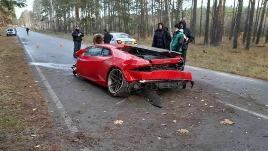 Подсчитана стоимость ремонта разбитого под Киевом Lamborghini Huracan