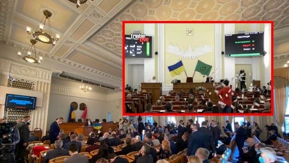 В Харьковском горсовете на депутатов обрушился "долларовый" дождь