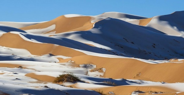 В Сахаре резко похолодало и выпал снег