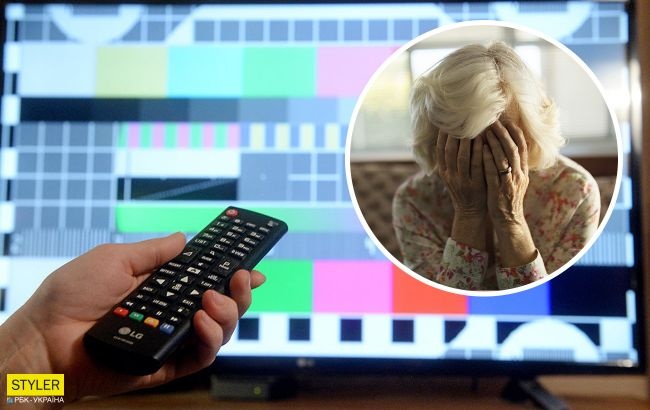 Из-за закрытия телеканалов пенсионерка расплакалась в прямом эфире