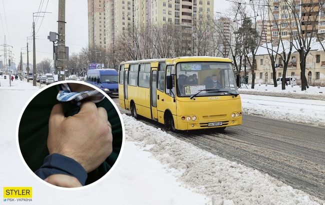 В Киеве маршрутчик устроил жуткую драку с пассажиром