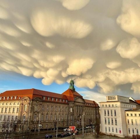вымеобразные облака над Берлином
