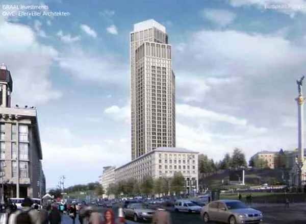 В Киеве на Грушевского хотят возвести 160-метровый небоскреб
