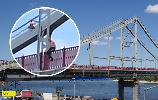 В Киеве мужчина бросился в реку с Пешеходного моста