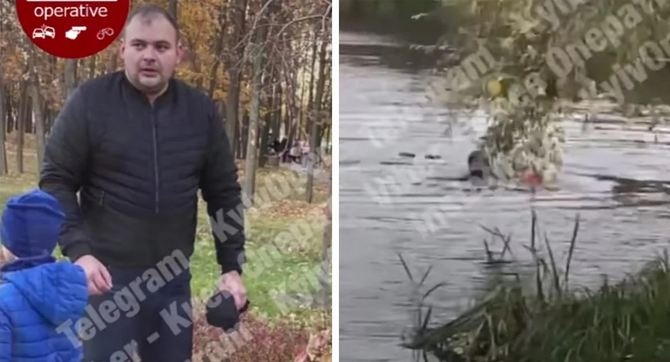 В Киеве случайный прохожий бросился в озеро и спас ребенка
