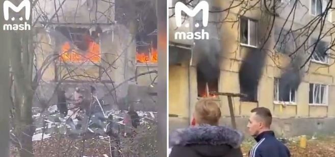 "Дом ходуном ходил": в РФ, спасаясь от взрыва и пожара, люди прыгали из окон