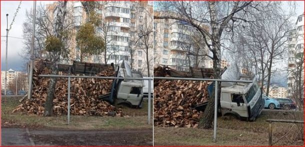 Под Киевом водитель "поговорил" с патрульными и отправил грузовик в кювет