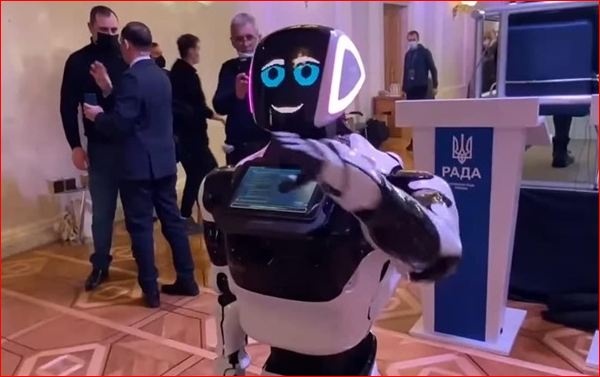 В Верховной Раде поставили робота: умеет здороваться и пожимать руку