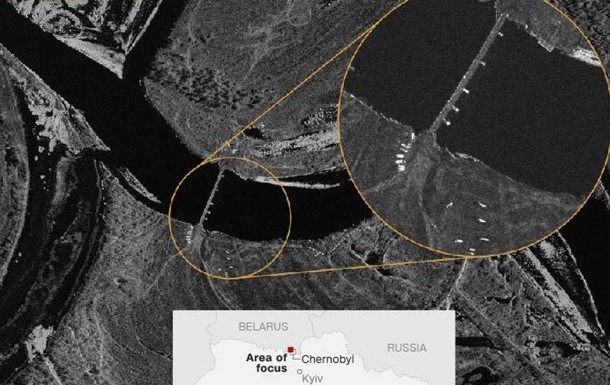 Российский агрессор использовал понтонный мост в Беларуси для вторжения в Украину с севера