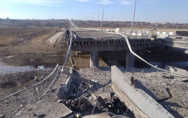 Мост между Запорожьем и Энергодаром разрушен