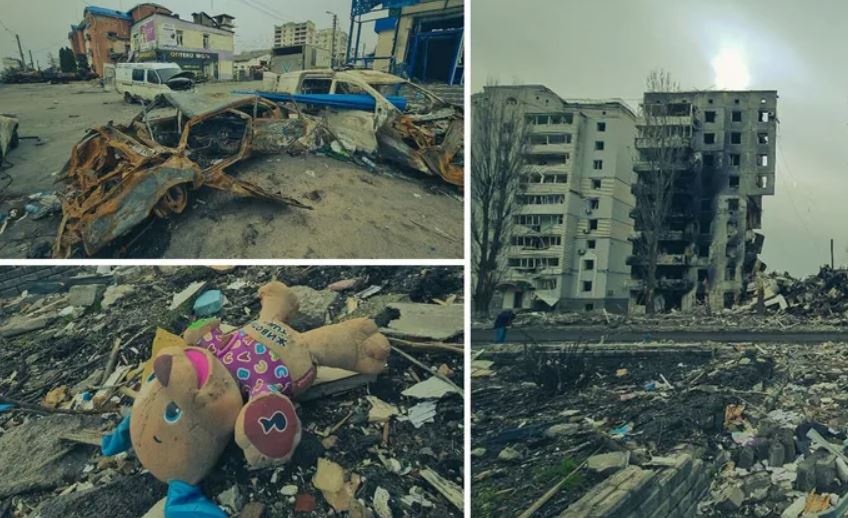 Бородянка почти полностью разрушена оккупантами: город закрыт