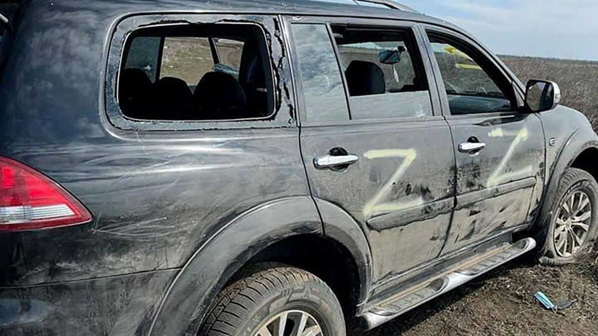 В оккупированном Мелитополе расстреляли авто с буквой Z