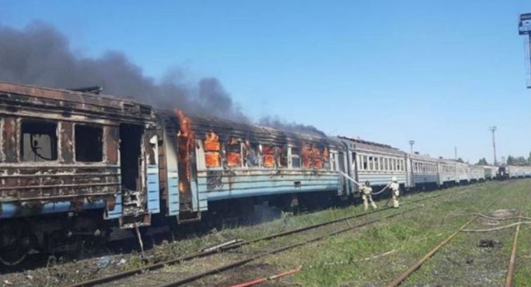 Под Донецком уничтожена ж/д развязка