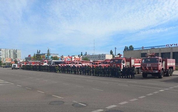В Энергодаре пожарные вышли на протест