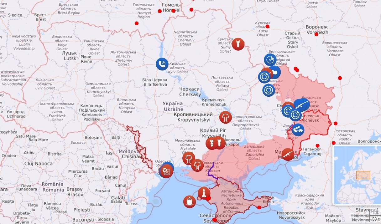 В сети сравнили площадь оккупированной части Украины с территориями европейских государств