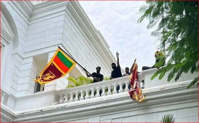 Протестующие захватили дворец президента и бросились в бассейн: что происходит на Шри-Ланке