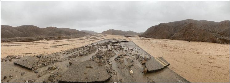 В долине Смерти экстремальный ливень спровоцировал наводнение