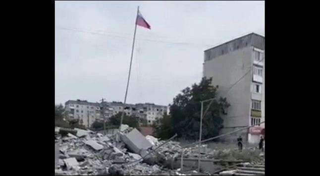 "Только реет триколор": как разнесло здание боевиков ЧВК Вагнера