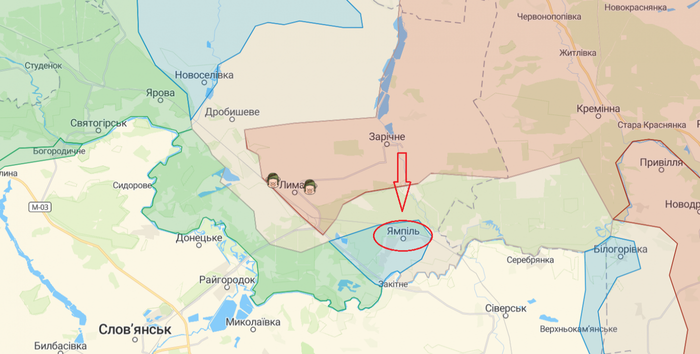 ЗСУ увійшли до Ямполя поблизу Лимана: окупанти потрапили в оперативне оточення