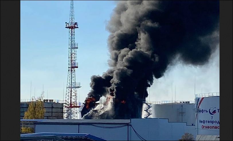 Вибухнула нафтобаза в Білгородській області: спалахнула потужна пожежа