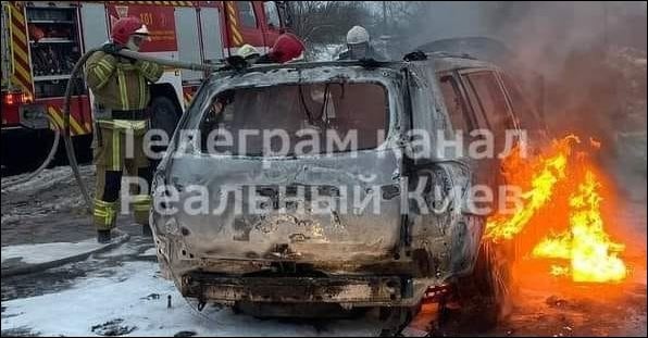 Женщина заживо сгорела в авто в Киеве