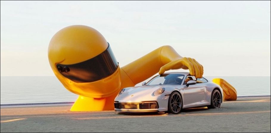 Игрушка для взрослых мальчиков: новый Porsche 911 превратили в необычный арт-объект